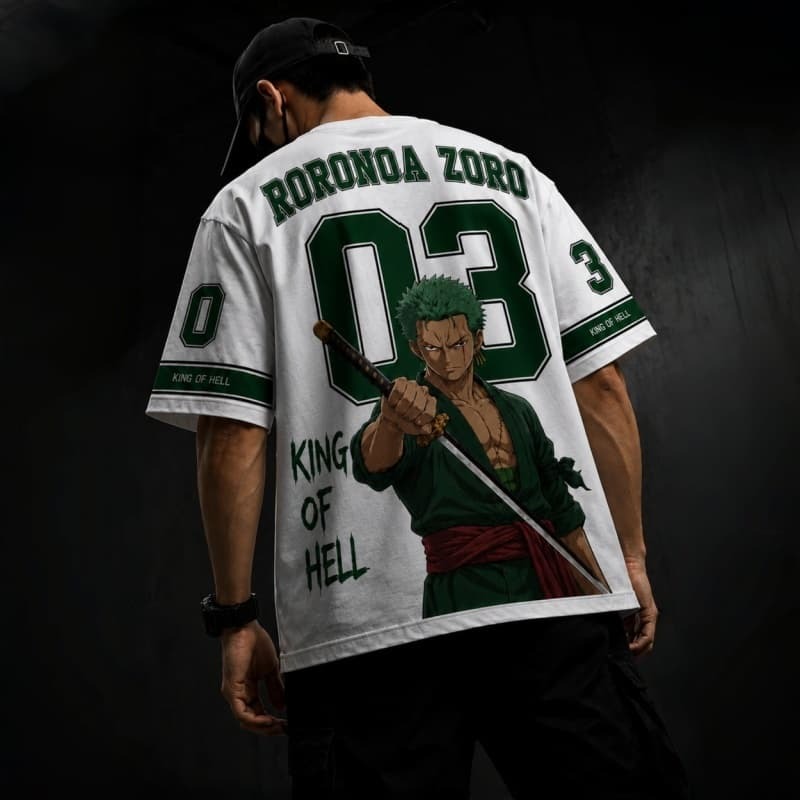 Anime Merchandise Shirt - Футболка One Piece Roronoa Zoro, модная,