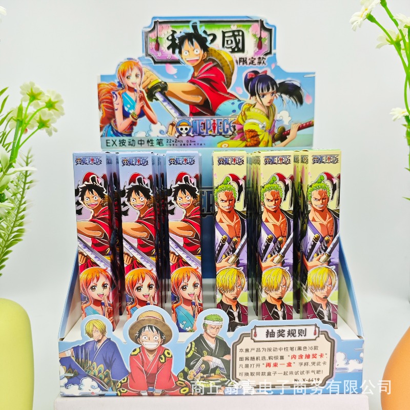 Anime One Piece Merchandise - Набор из 24 новых гелевых ручек