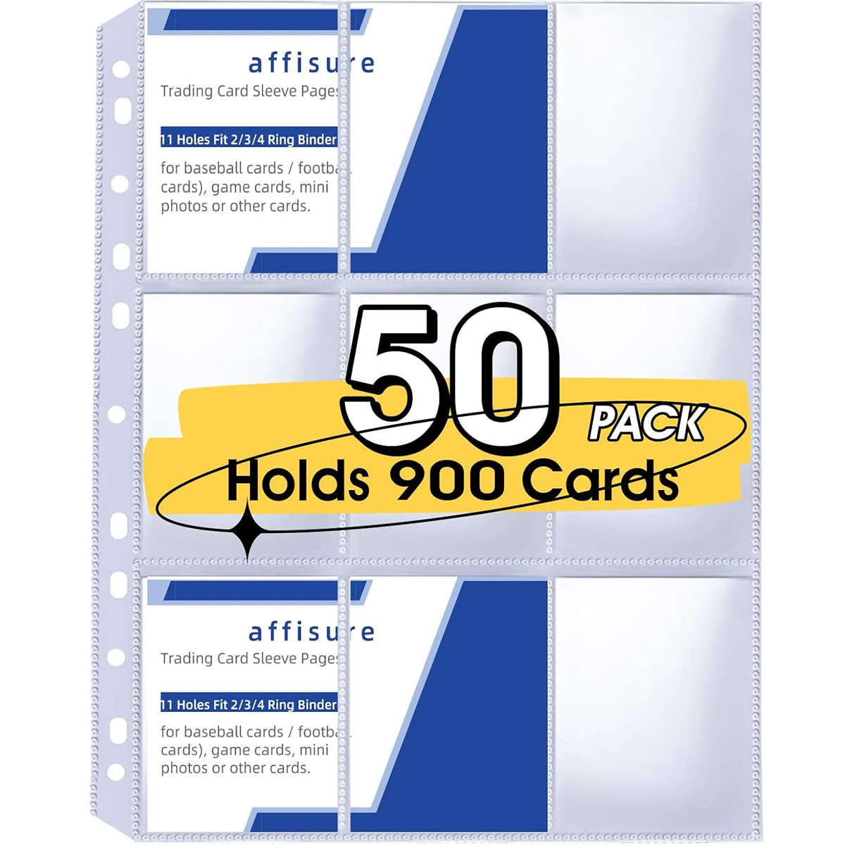 Набор из 50 пакетов с 9 карман – обзор и цена Collector Card Sleeve
